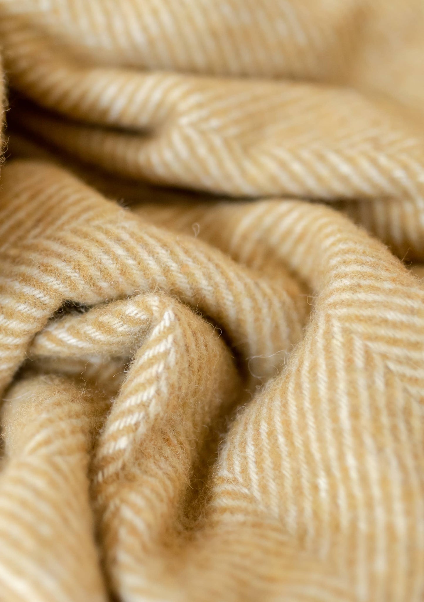 House Blanket ~ Mustard Herringbone
