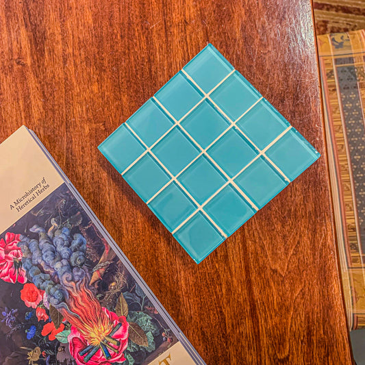 Glass Tile Coaster ~ Breakfast at Tiffany's