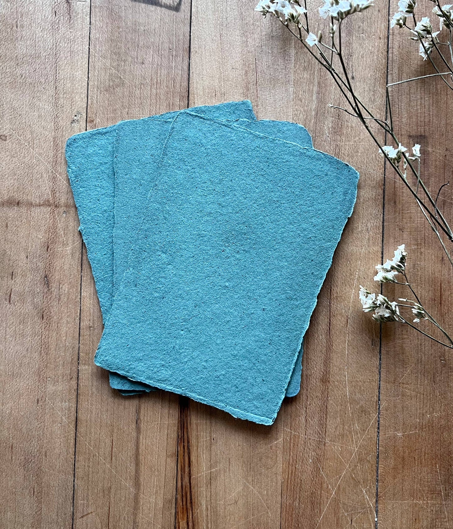 Handmade Paper (Set of 6) ~ Gold Moss