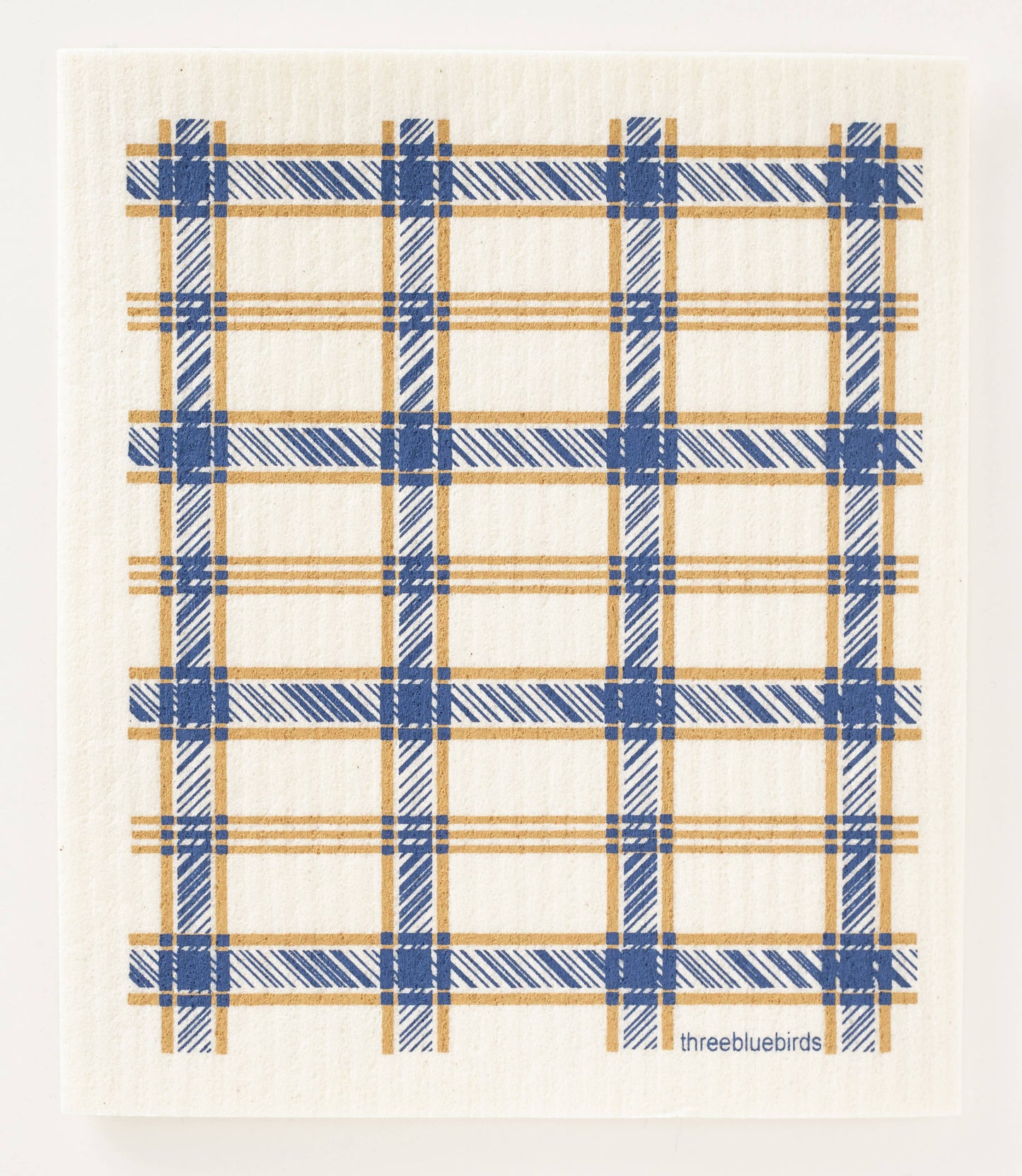 Swedish Dishcloth ~ Blue Plaid