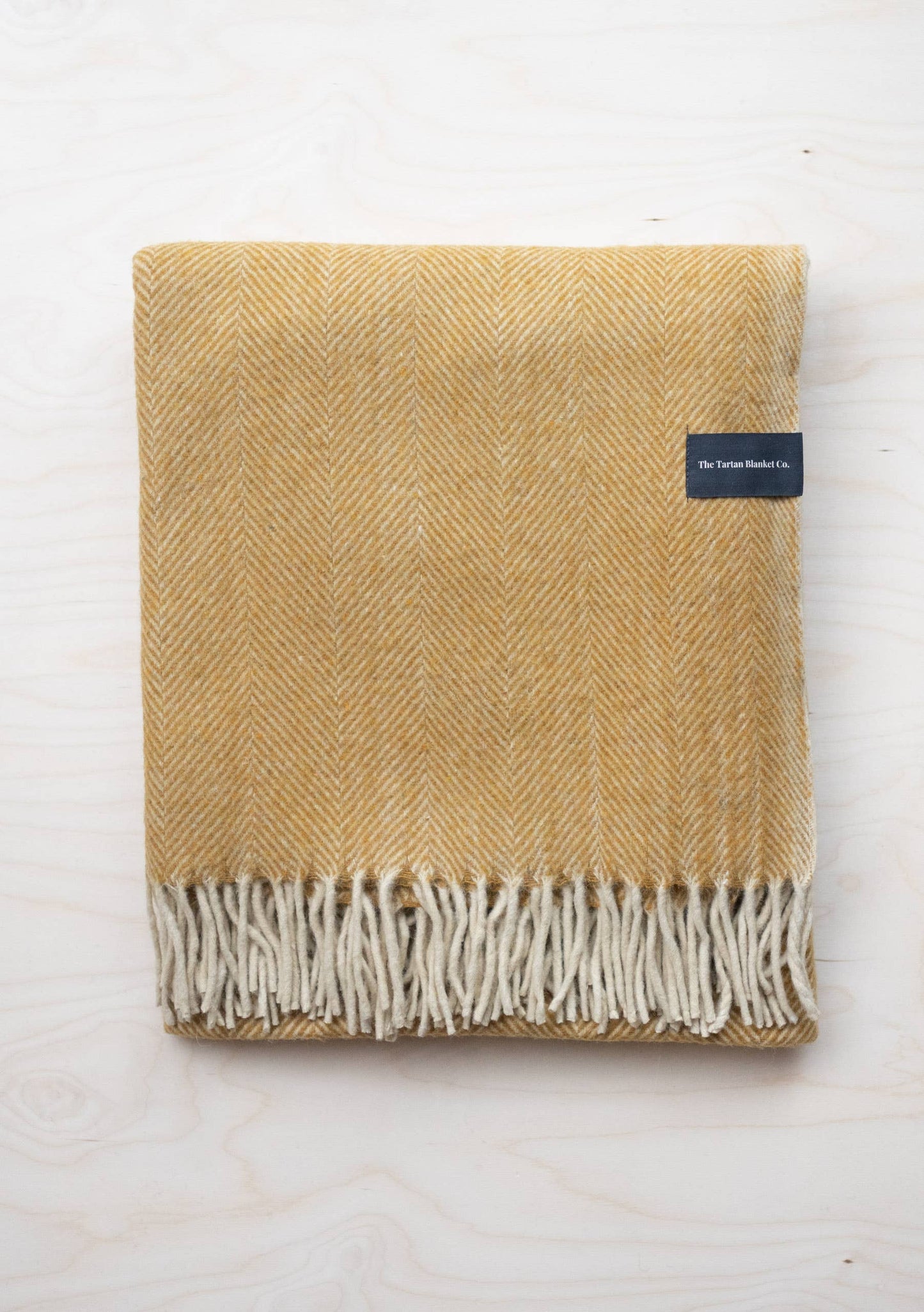 House Blanket ~ Mustard Herringbone