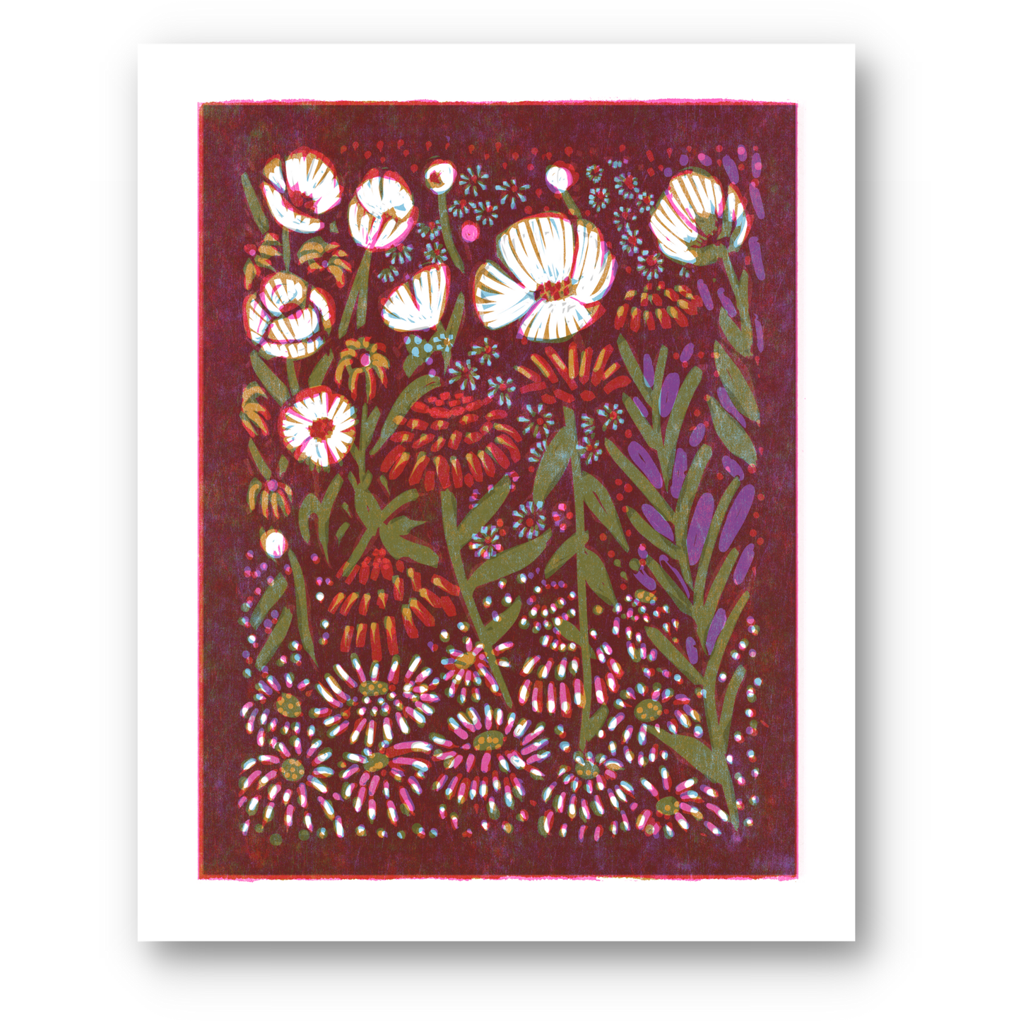 Art Print ~ Zinnias & Anemones