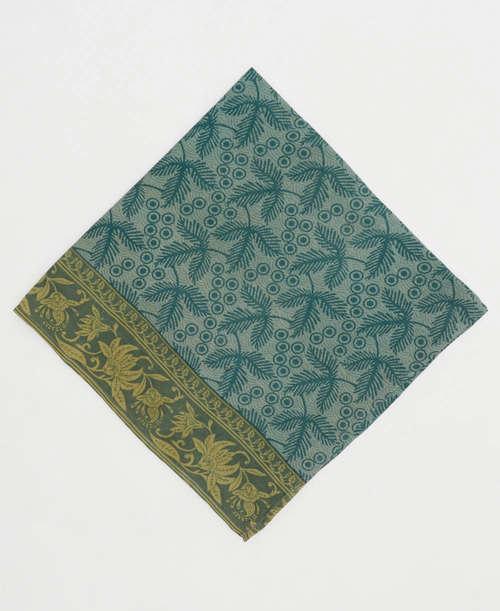 Vintage Silk Bandana ~ Emerald Cove