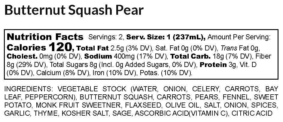 Soup (Shelf- Stable) ~ Butternut Squash Pear
