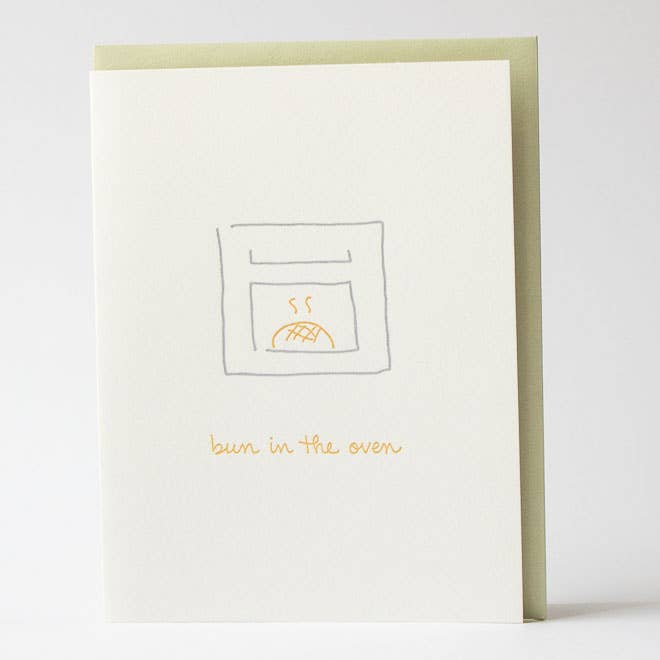 Pregnancy Greeting Card ~ Bun In The Oven