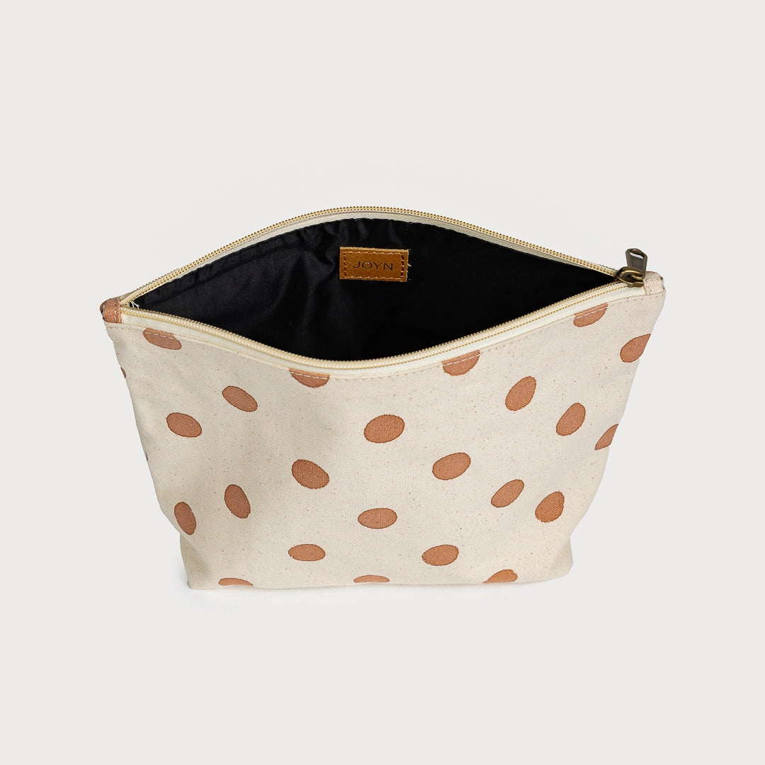 Large Waterproof Pouch ~ Clay Dot