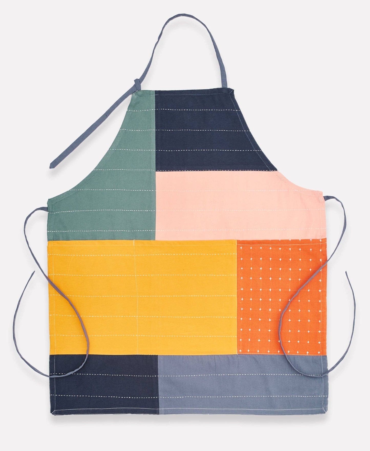 Cotton Bib Apron ~ Colorblock