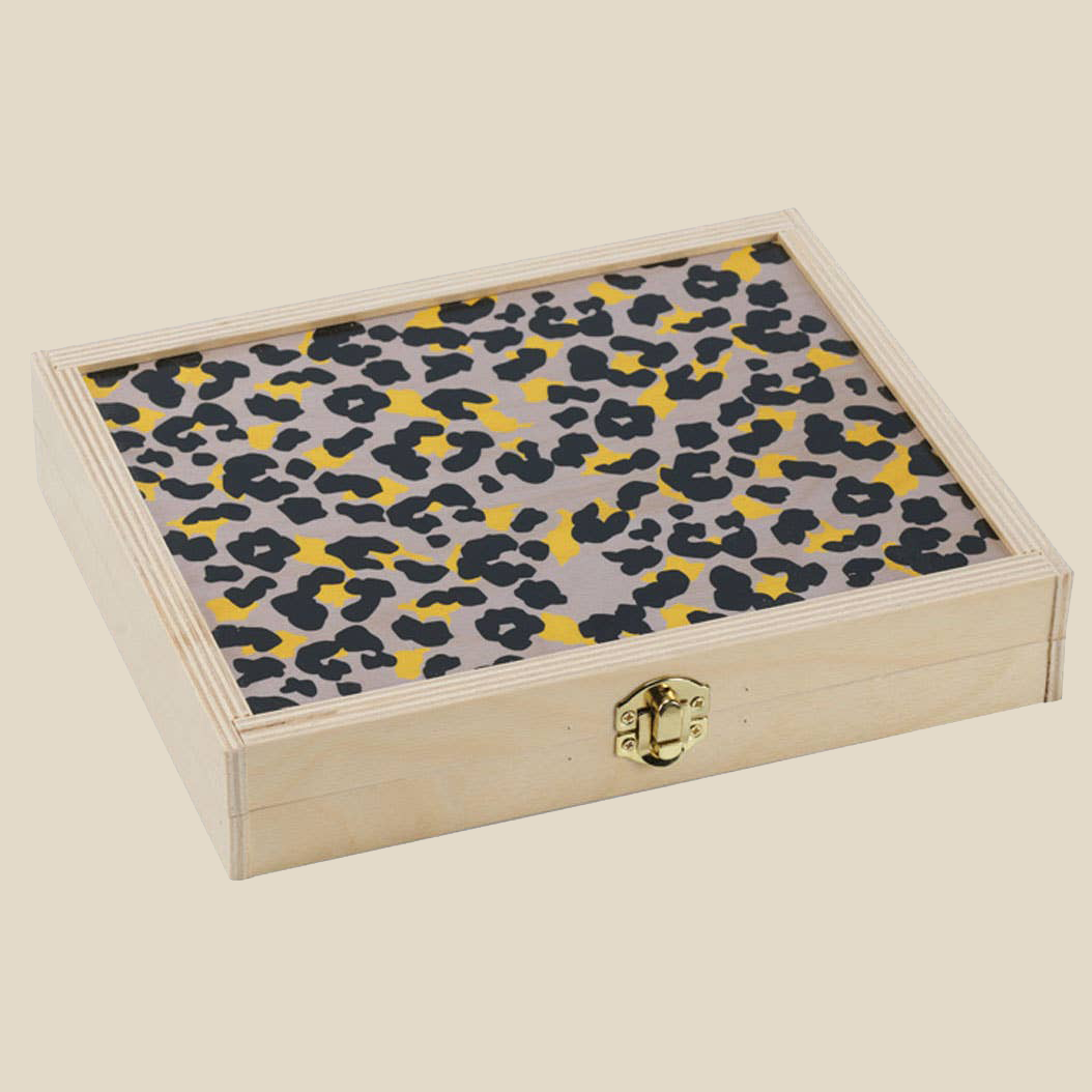 Travel Backgammon Set ~ Cheetah Gray