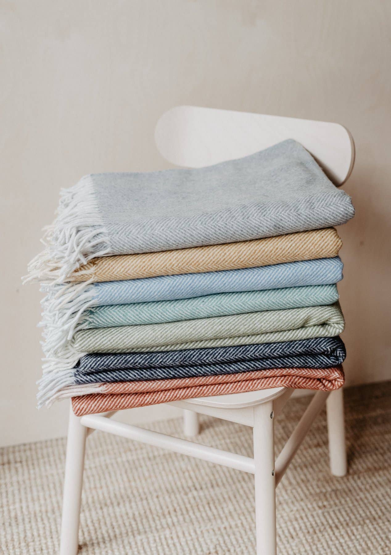 House Blanket ~ Mustard Herringbone