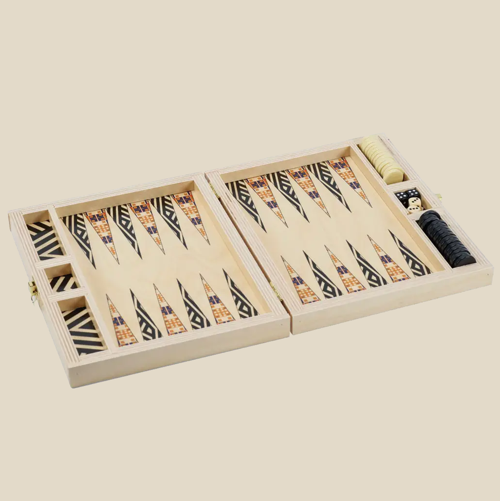 Backgammon Set (Travel) ~ Alexander Stripe