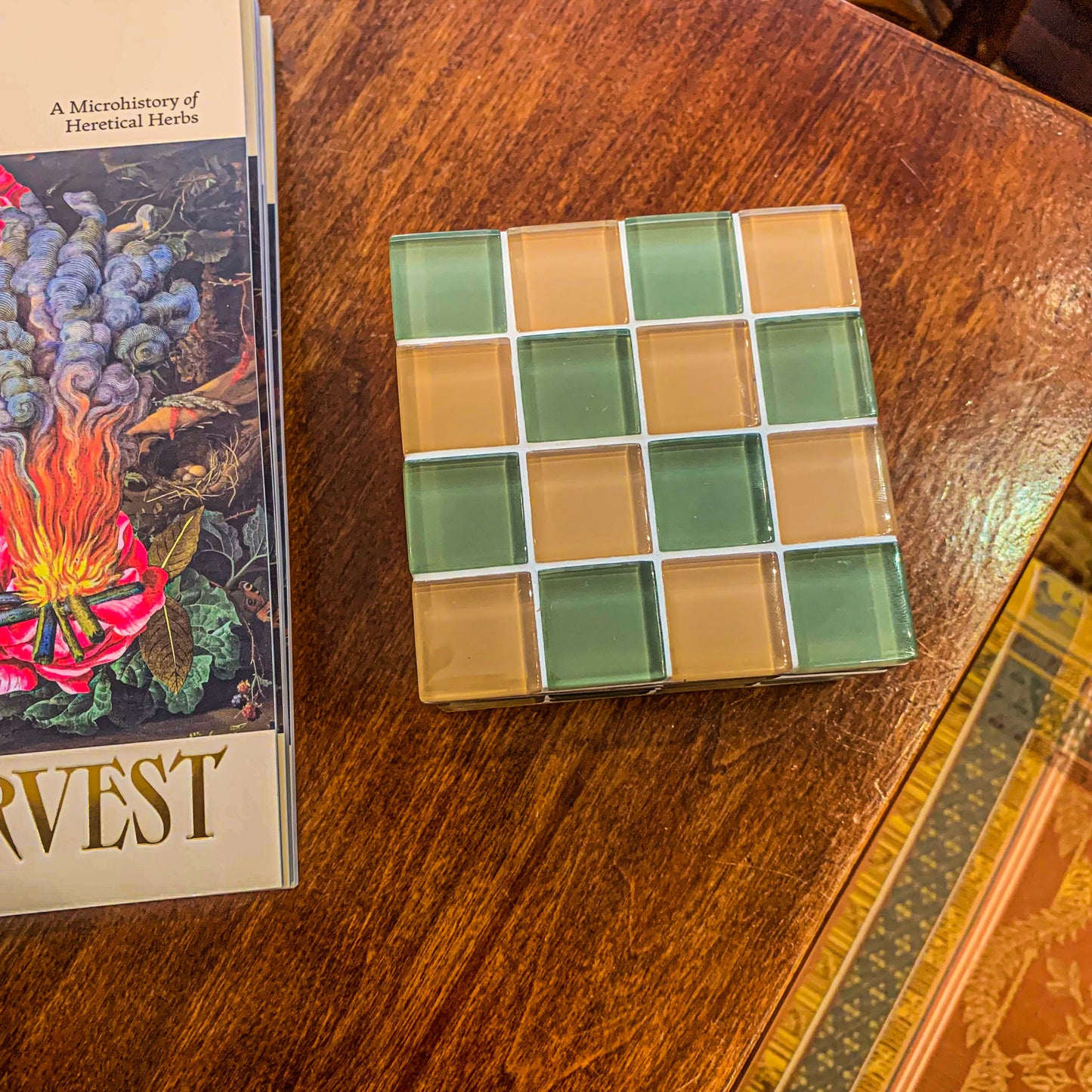 Glass Tile Coaster ~ I Olive You