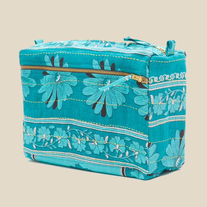 Vintage Sari Toiletry Bag ~ Large