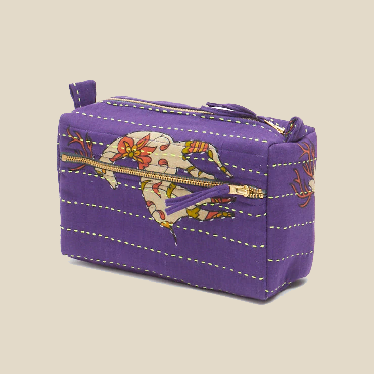 Vintage Sari Toiletry Bag ~ Medium