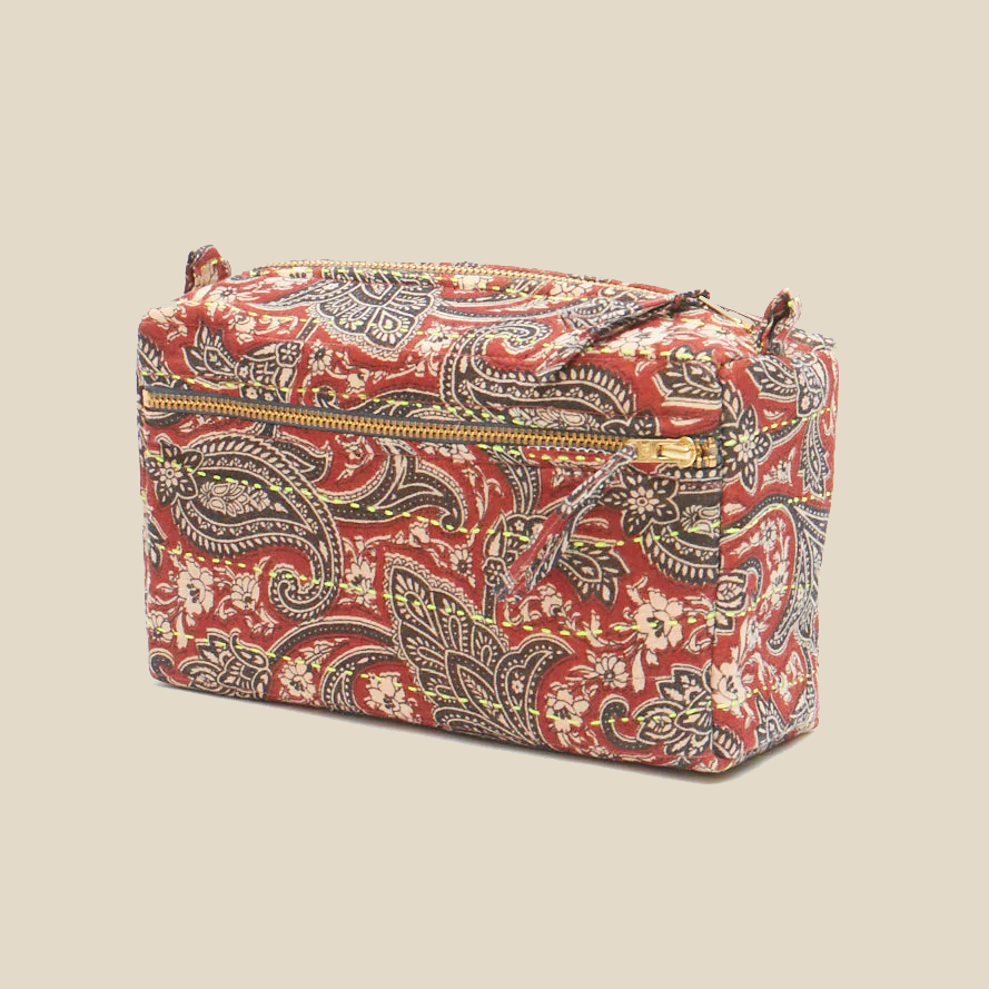Vintage Sari Toiletry Bag ~ Medium