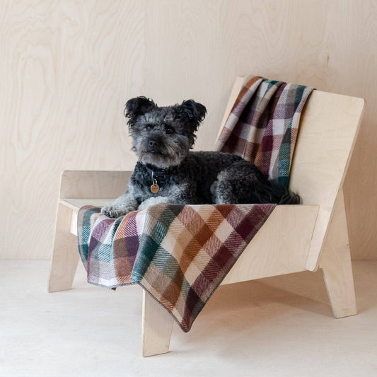 Pet Blanket (Large) ~ Forest Herringbone Check
