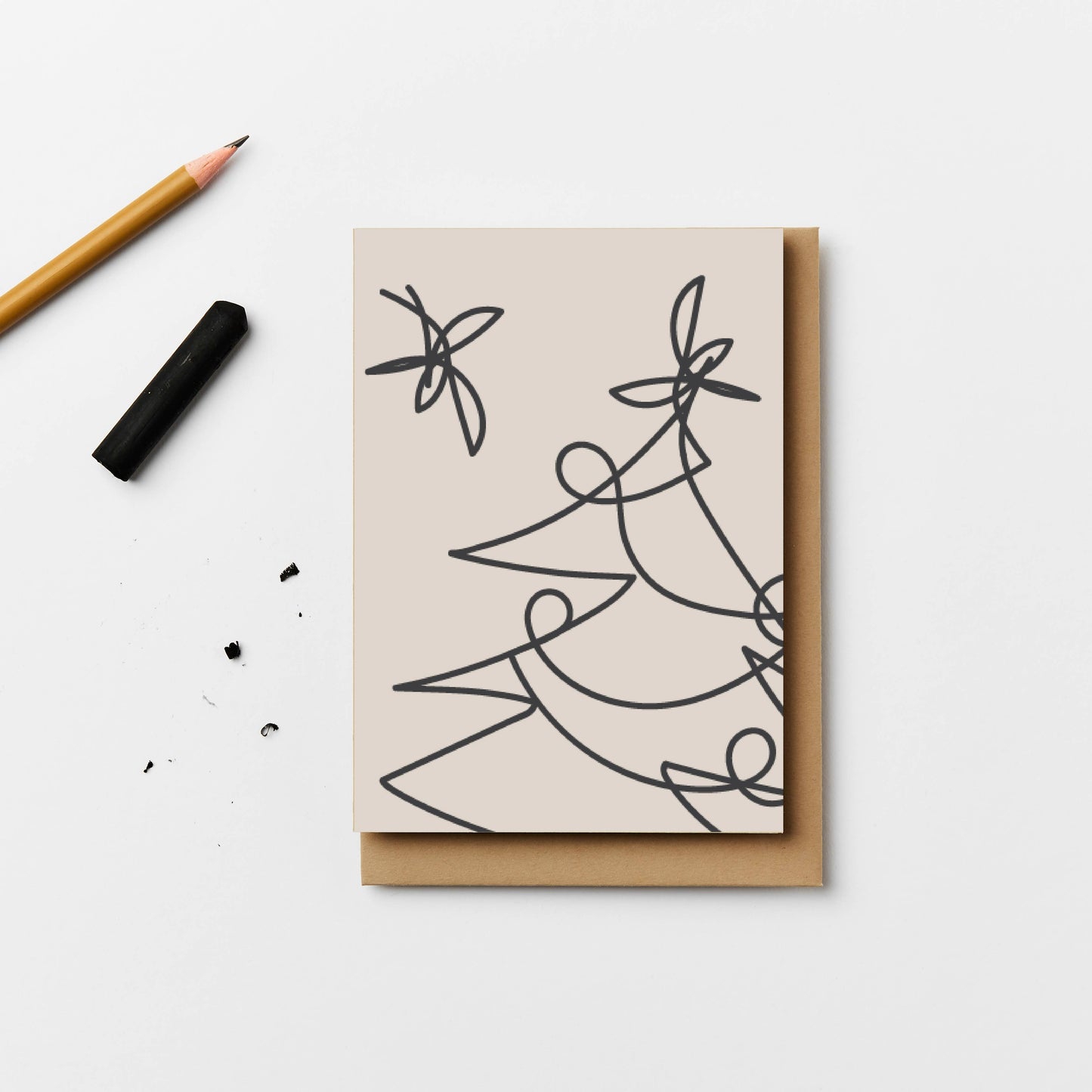 Christmas Card ~ Christmas Tree Lines