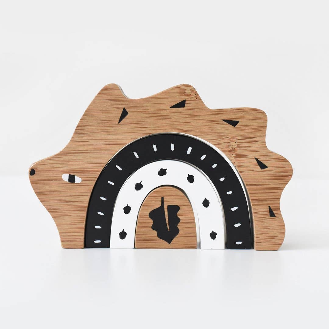 Stackable Bamboo Animal ~ Hedgehog