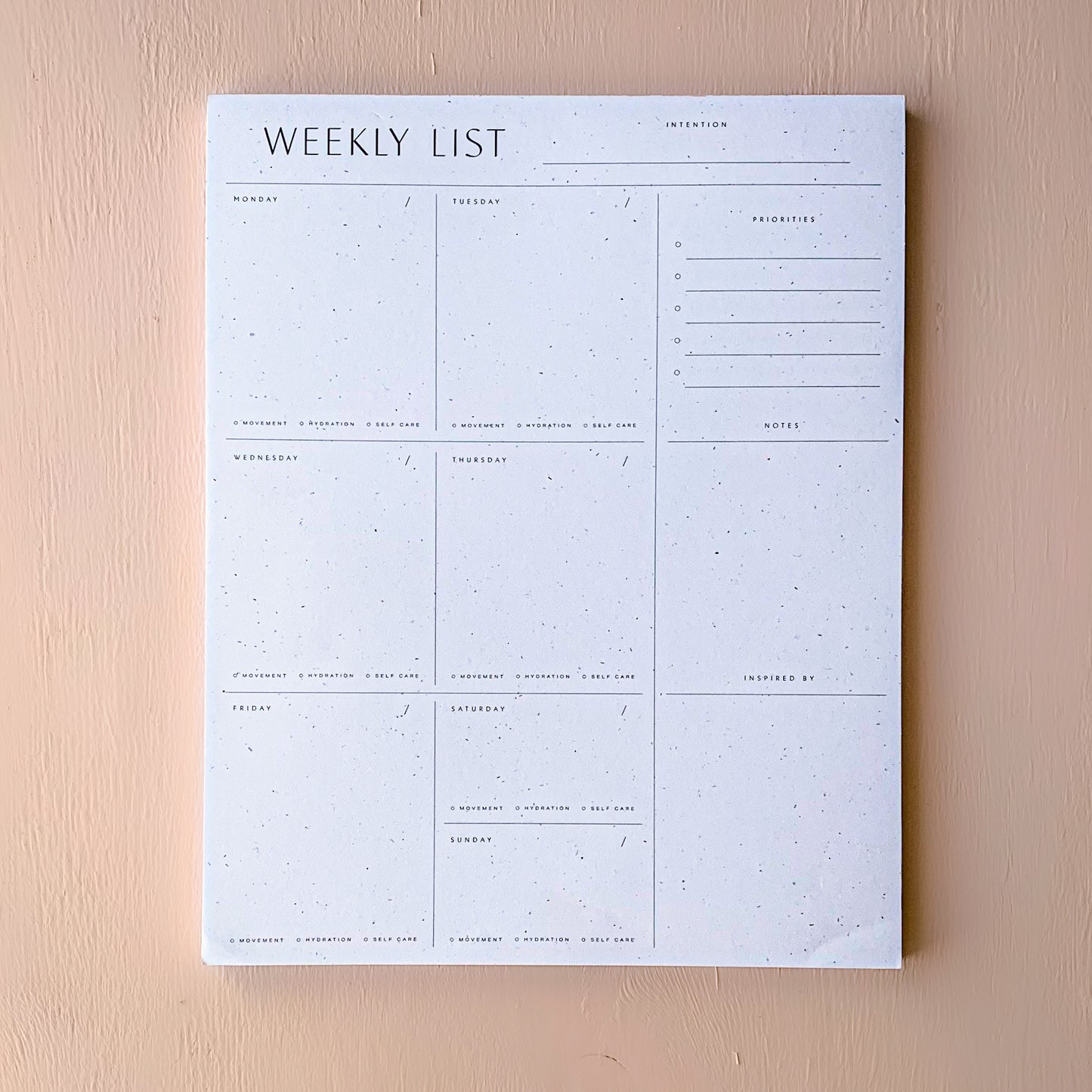Weekly List Pad
