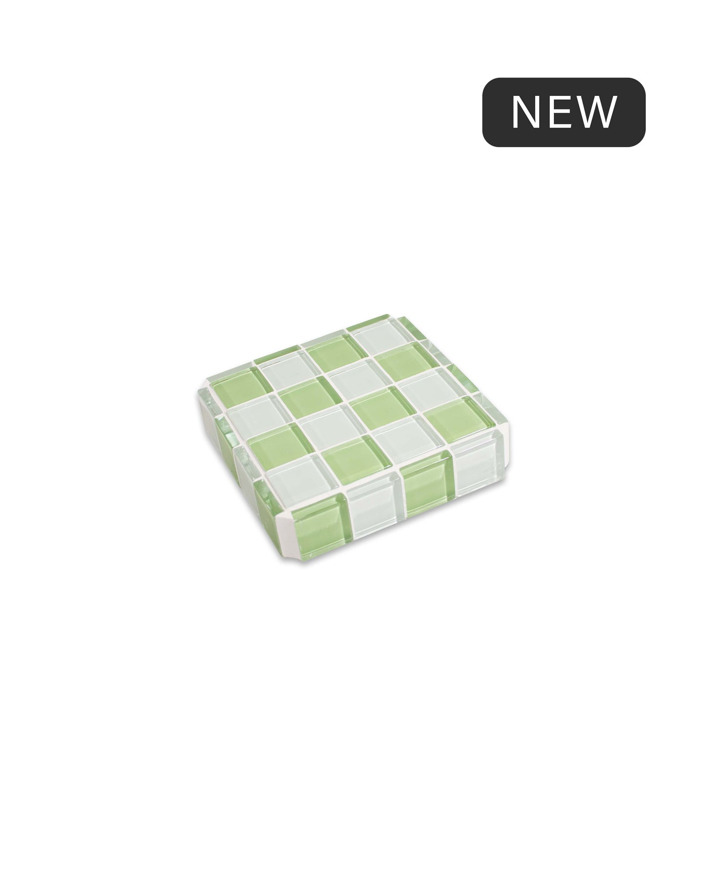 Glass Tile Cube ~ Pistachio Milk Chocolate