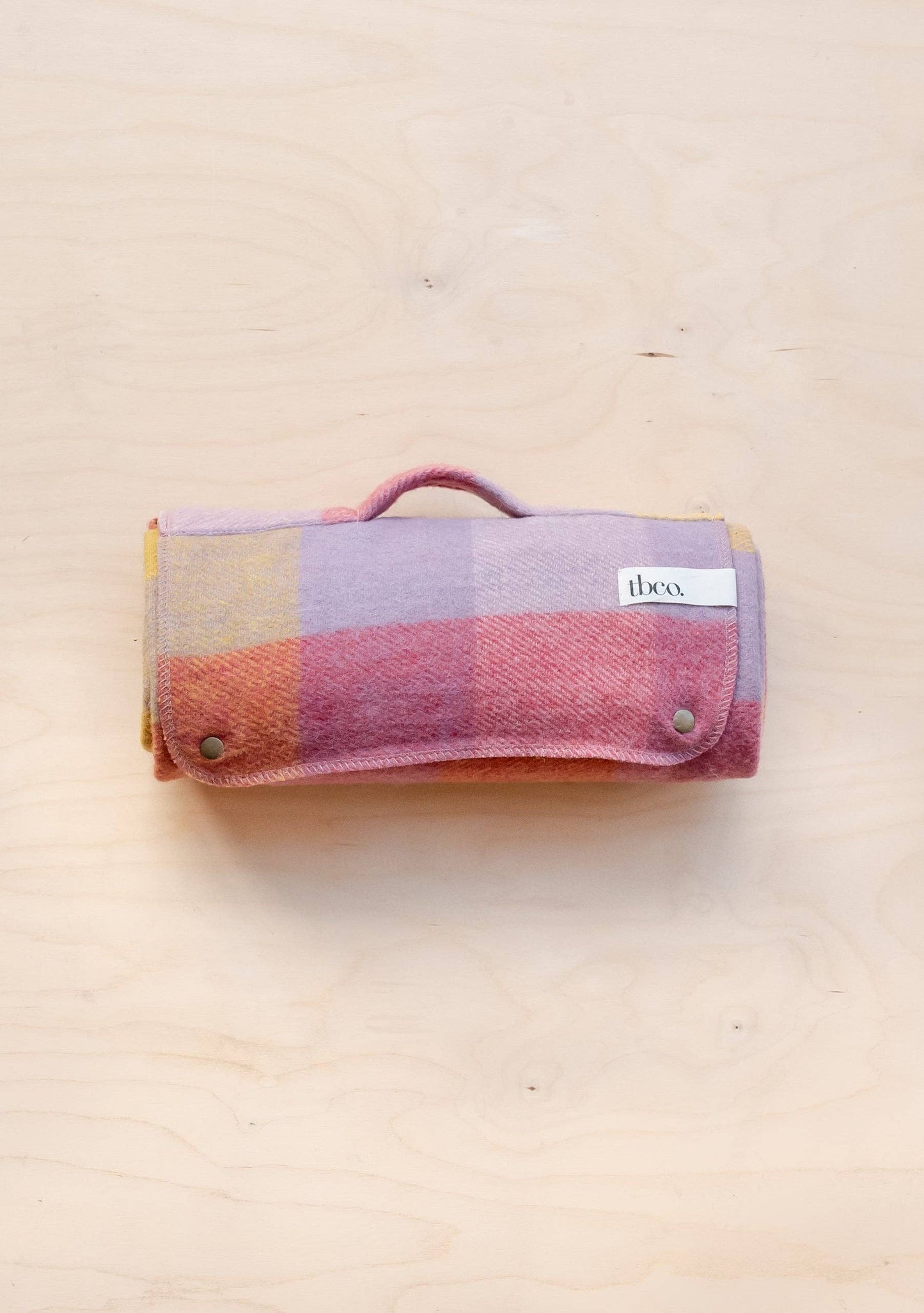 Recycled Small Picnic Blanket ~ Lilac Gradient Gingham