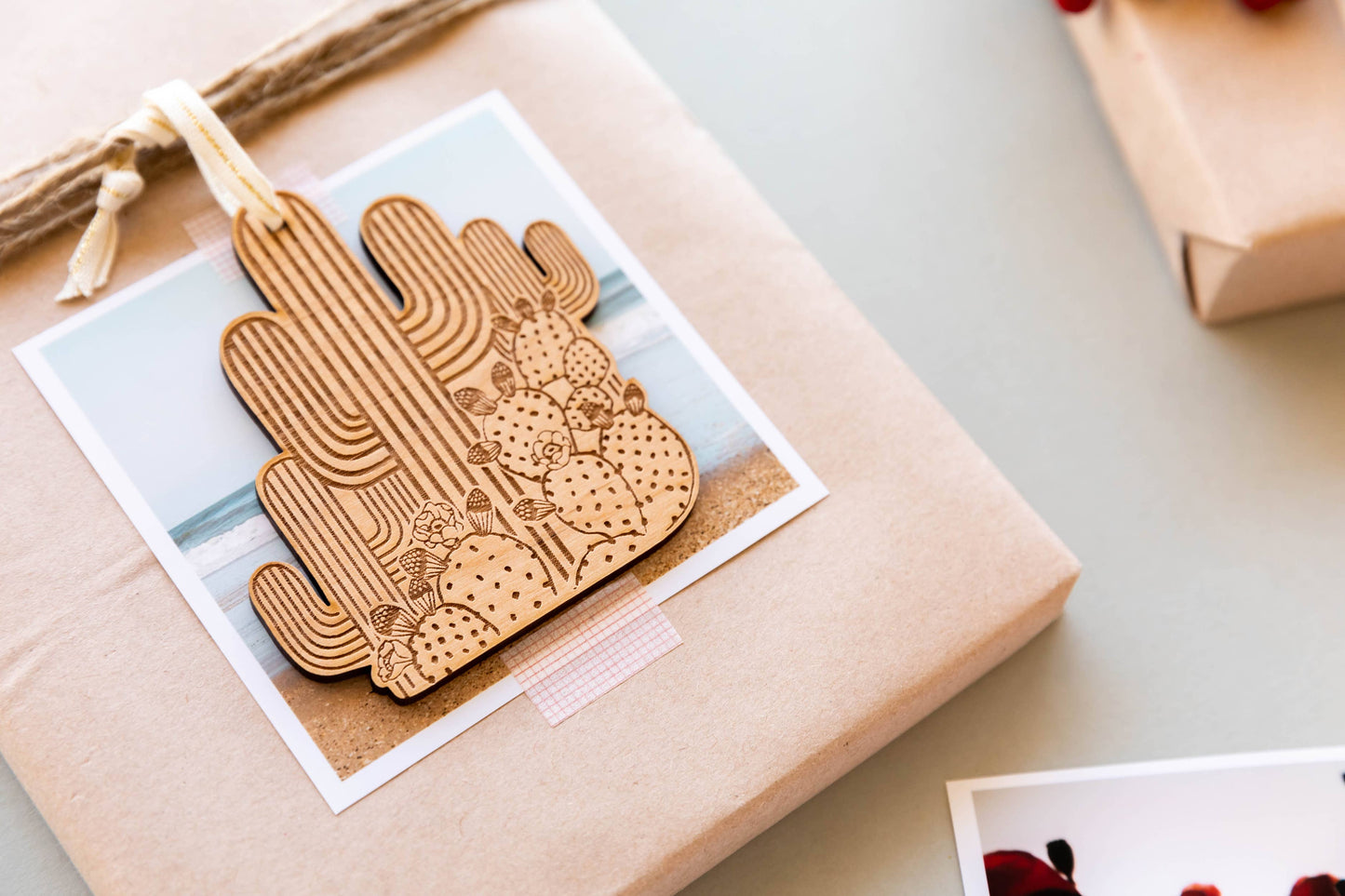 Wood Ornament ~ Cactus Shape