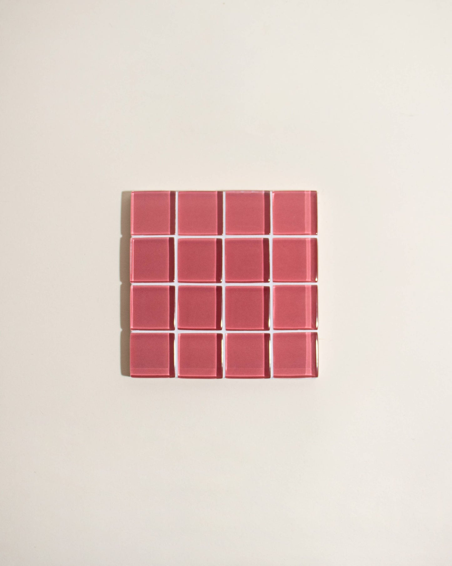 Glass Tile Coaster ~ It’s Rose