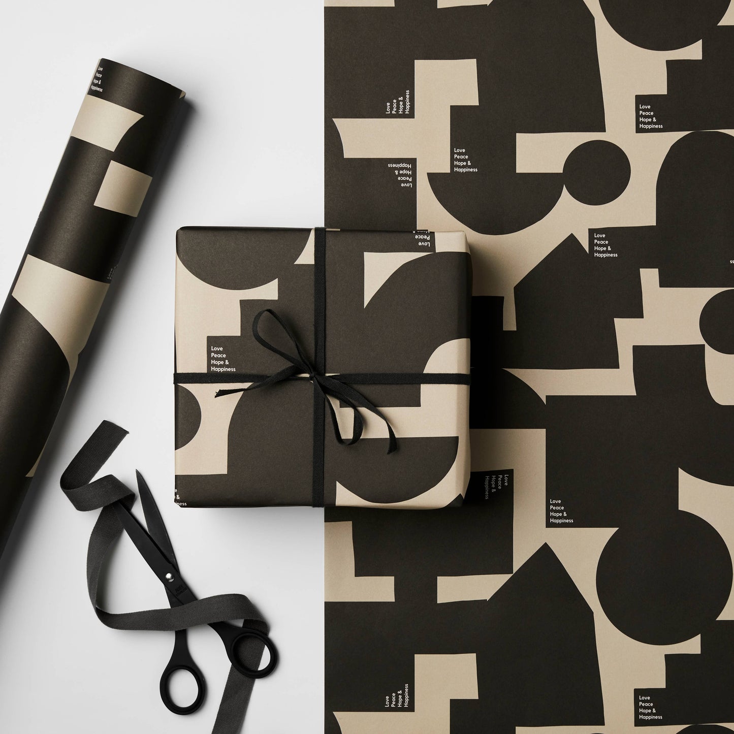 Wrapping Paper (3 Sheets) ~ Love Peace Hope Happiness