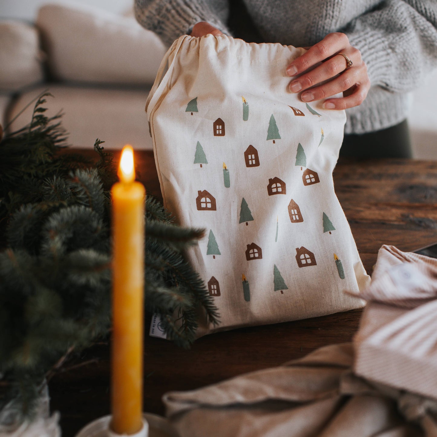 Scandinavian Style Reusable Gift Bag