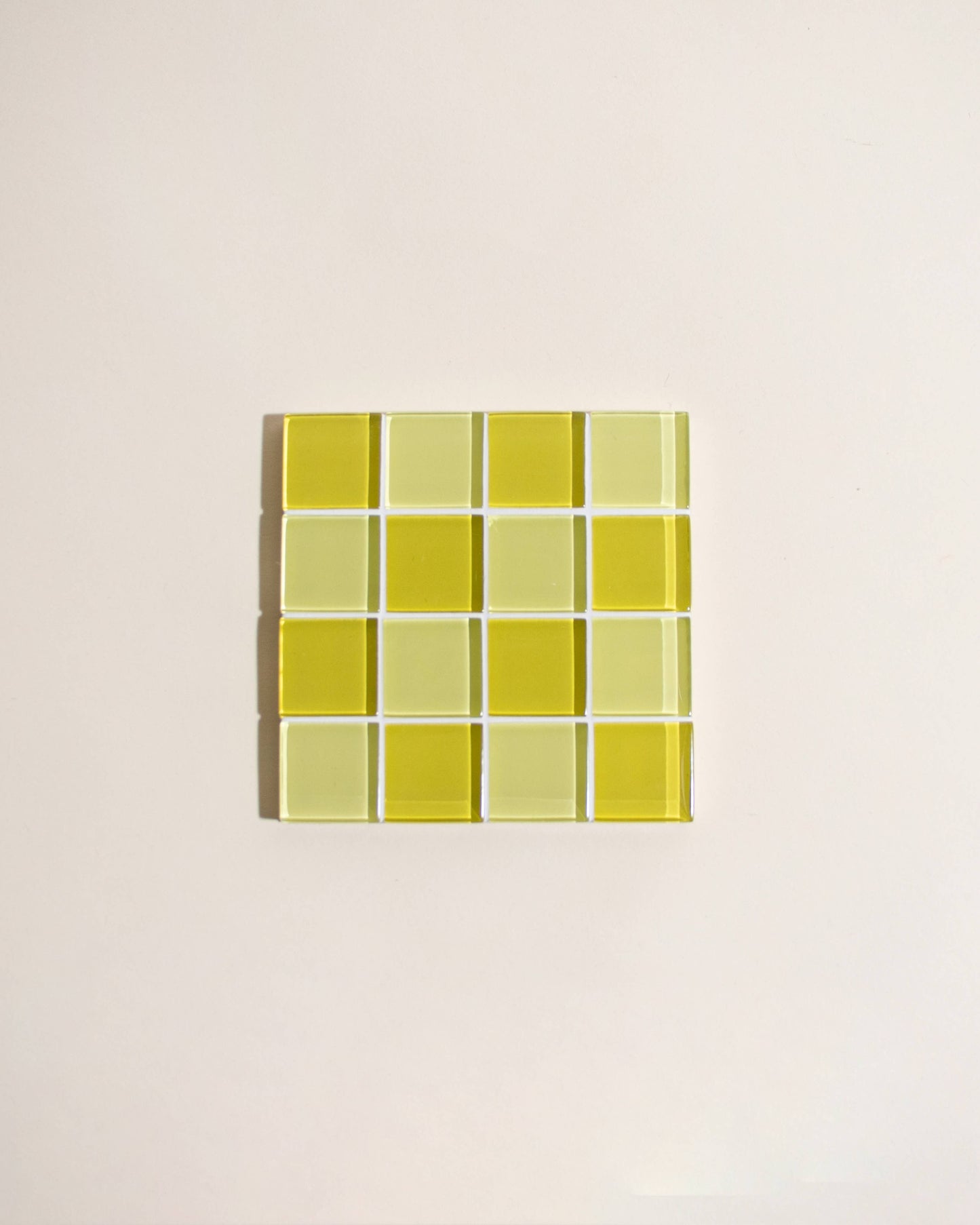 Glass Tile Coaster ~ Banana Frosting
