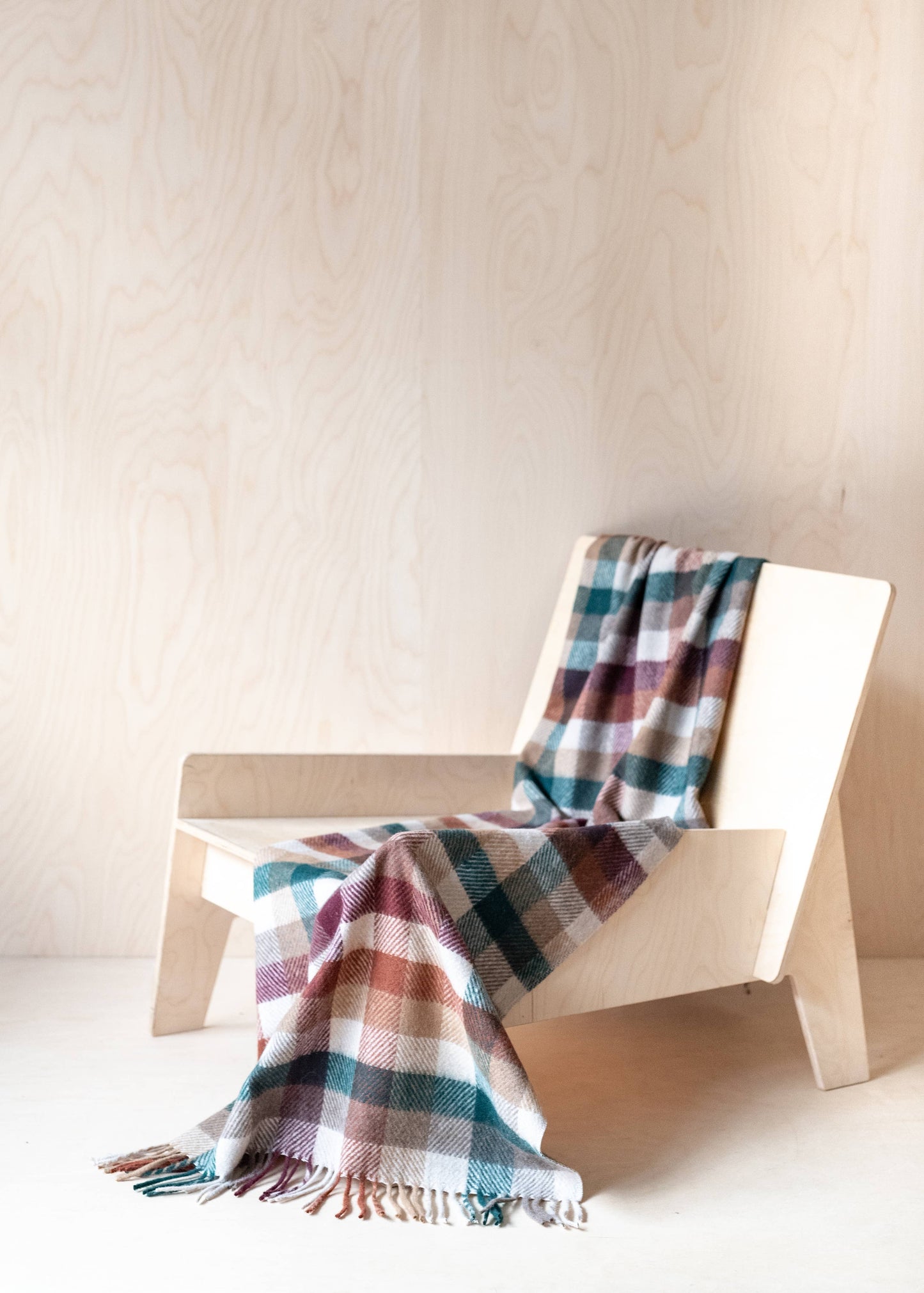 Knee Blanket ~ Forest Herringbone Check