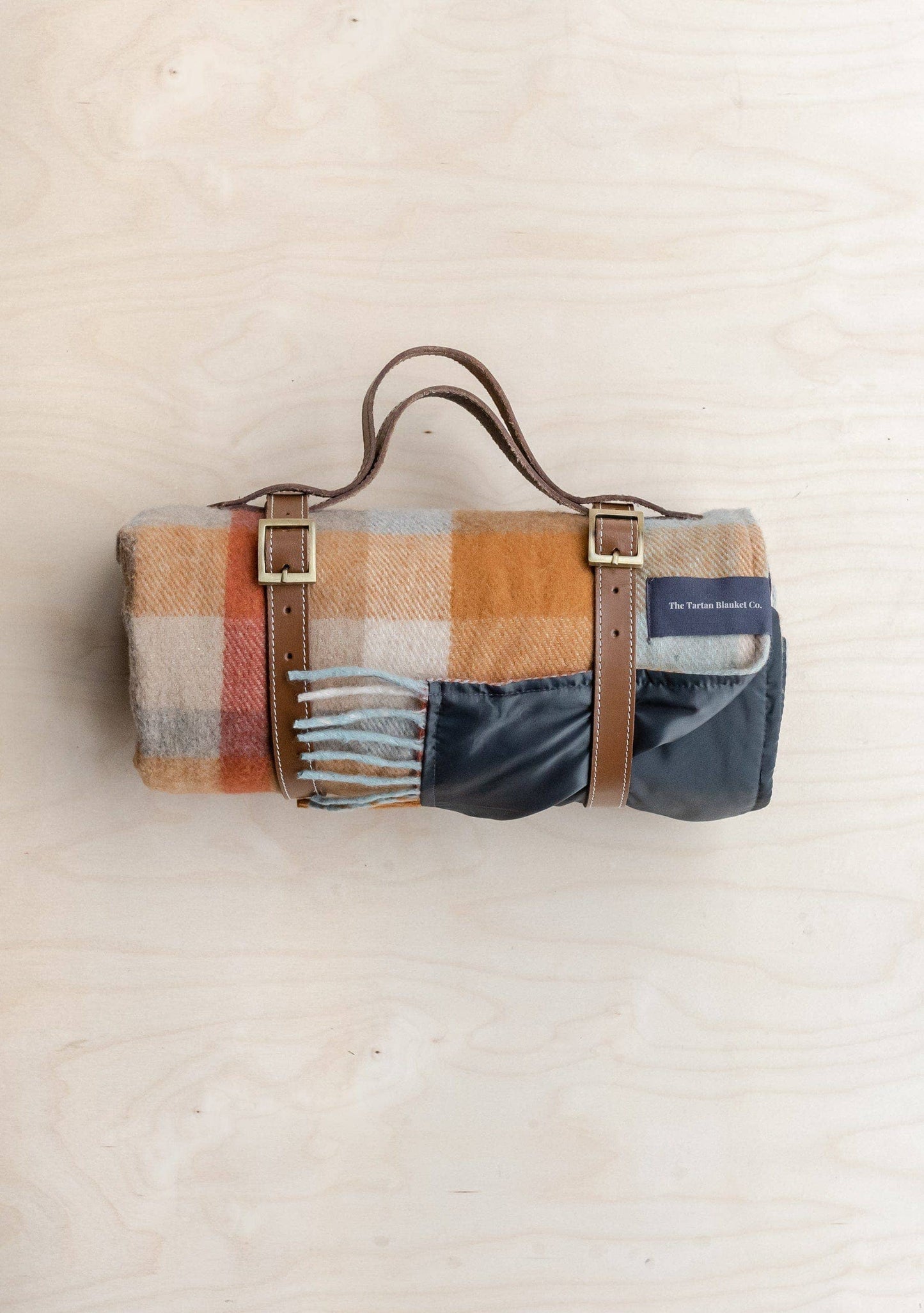 Waterproof Picnic Blanket & Carrier ~ Toffee PW Check