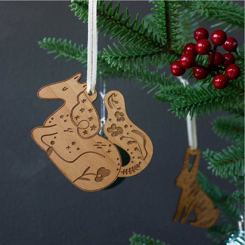 Wood Ornament ~ Dreamy Horse