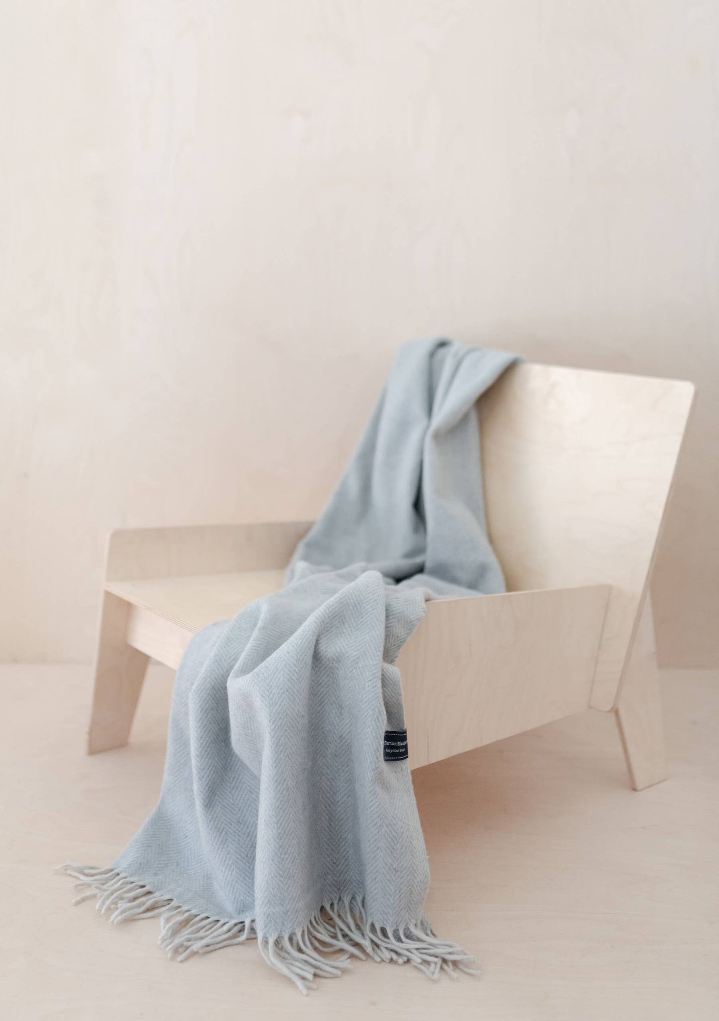 Couch Throw ~ Silver Herringbone