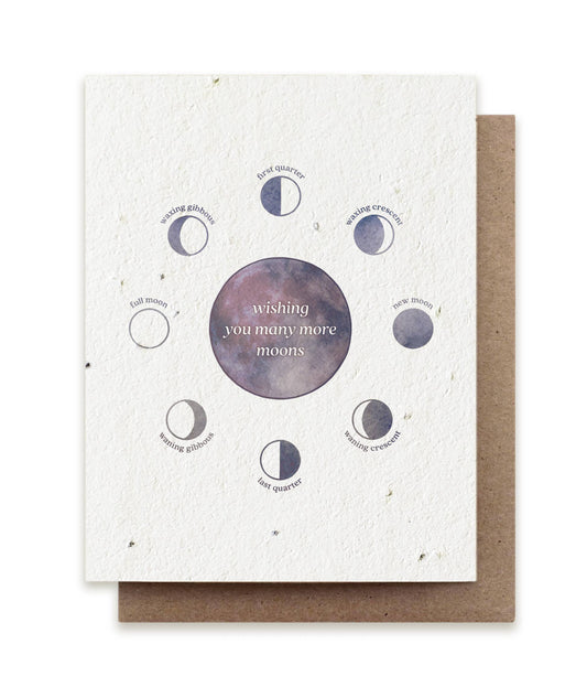 Plantable Greeting Card ~ Moon Phase Birthday