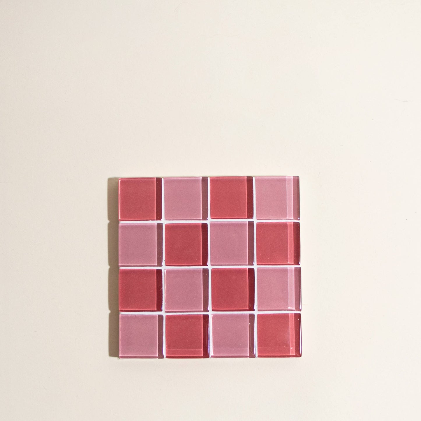 Glass Tile Coaster ~ Cotton Candy