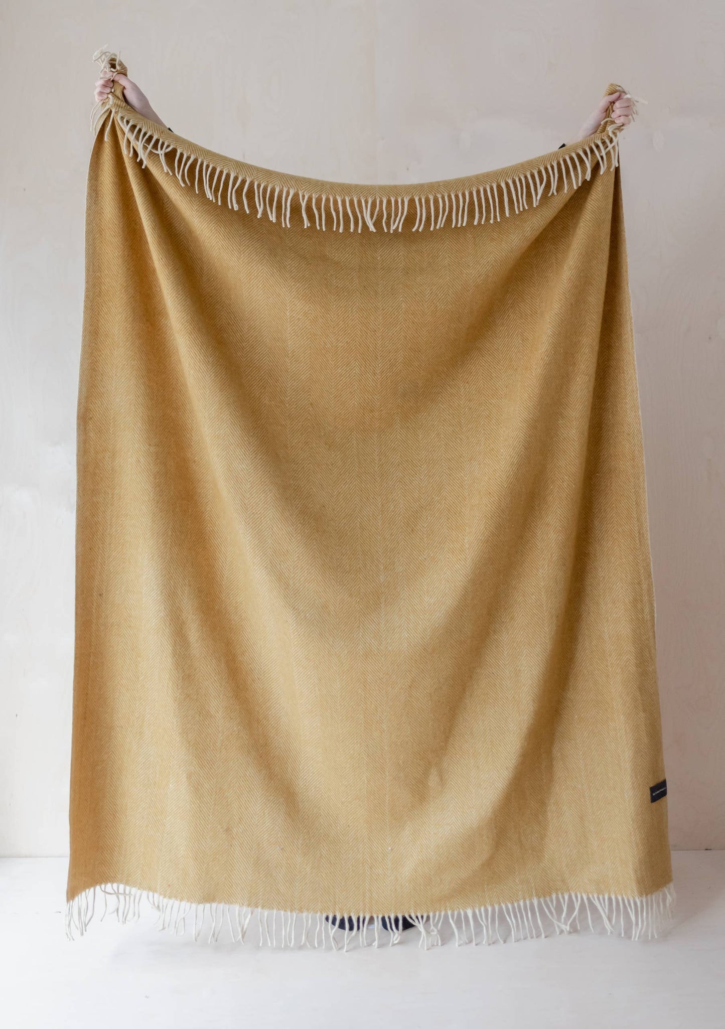 House Blanket ~ Mustard Herringbone