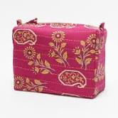 Vintage Sari Toiletry Bag ~ Large