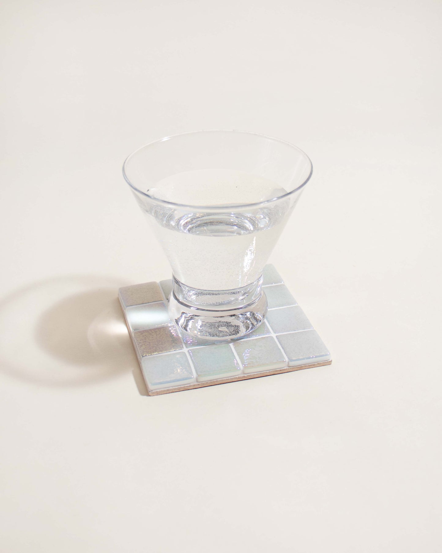 Glass Tile Coaster ~ Seashell