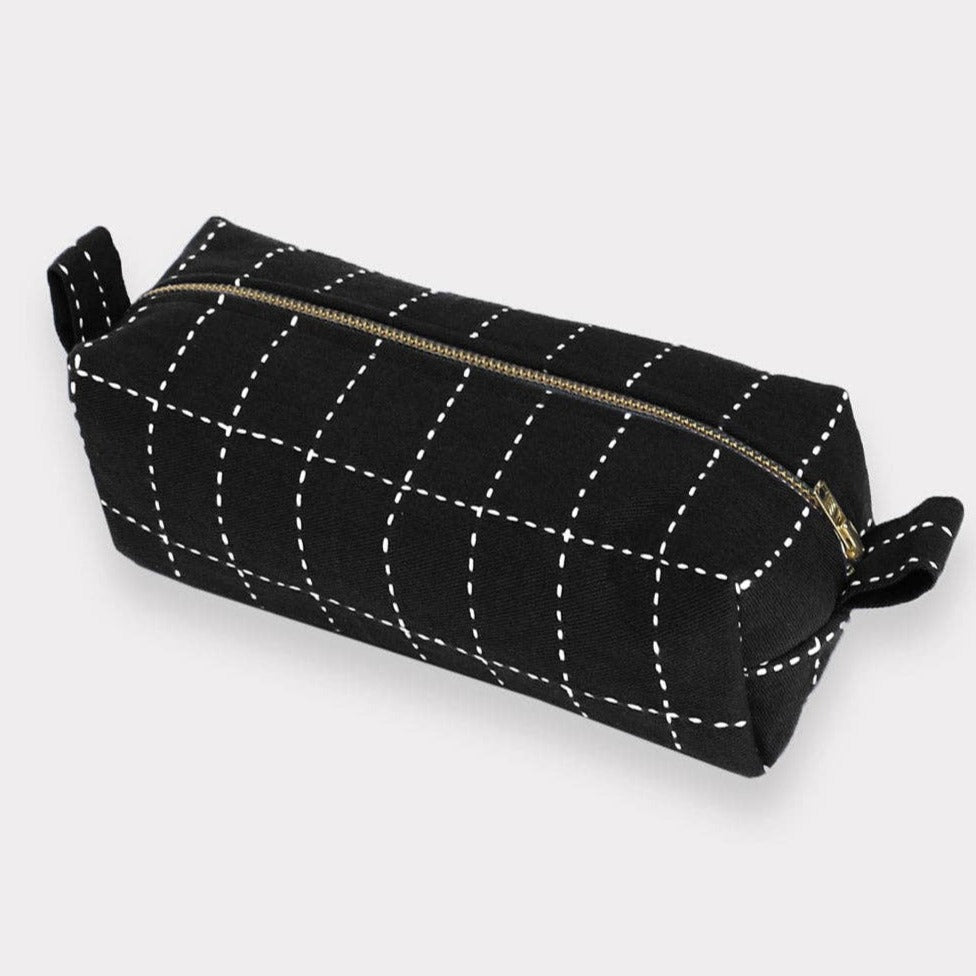Small Grid-Stitch Toiletry Bag ~ Assorted Colors