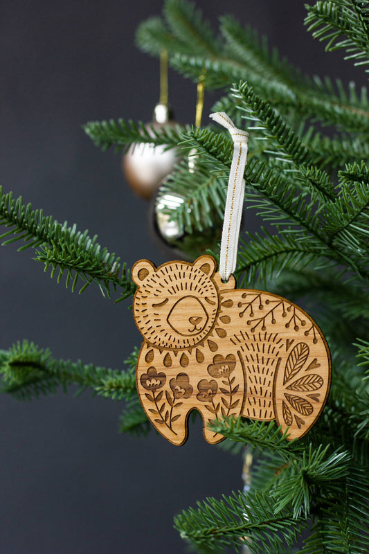 Wood Ornament  ~  Bear