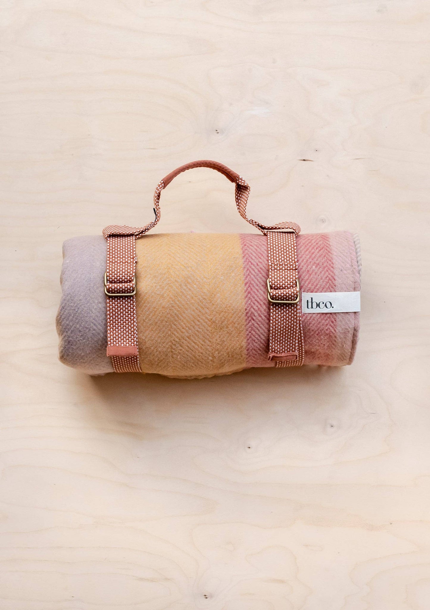 Recycled Picnic Blanket ~ Coral Stripe
