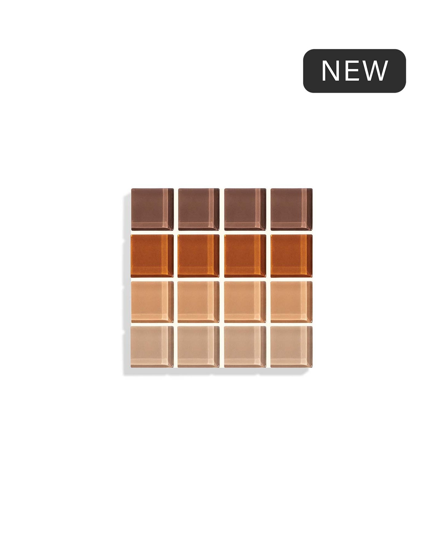 Glass Tile Coaster ~ Ombre Copper