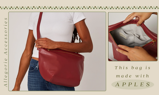 This bag was made with apples