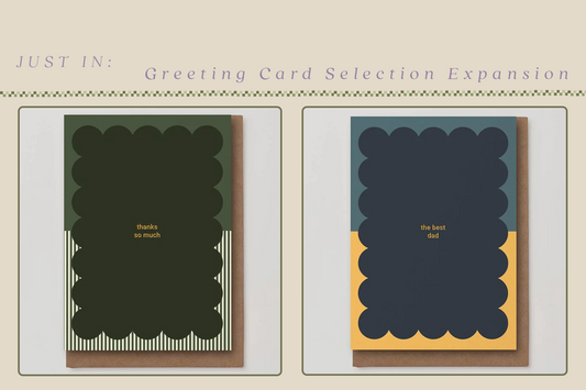 New greeting cards for summer weddings, father's day, graduations...