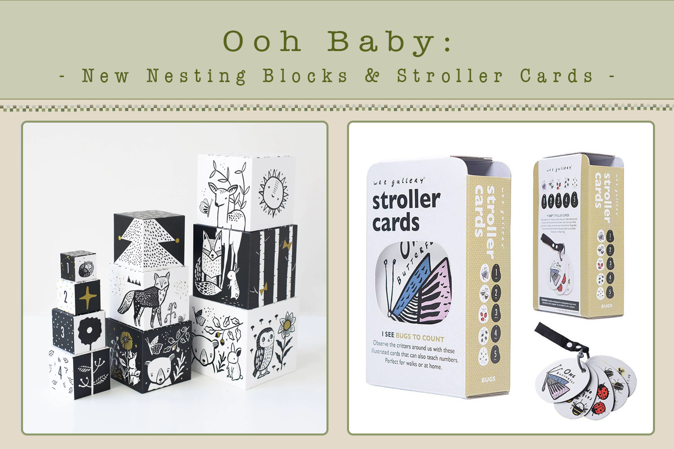 Ooh Baby ~ Shop New Nesting Blocks & Stroller Cards from Wee Gallery ...