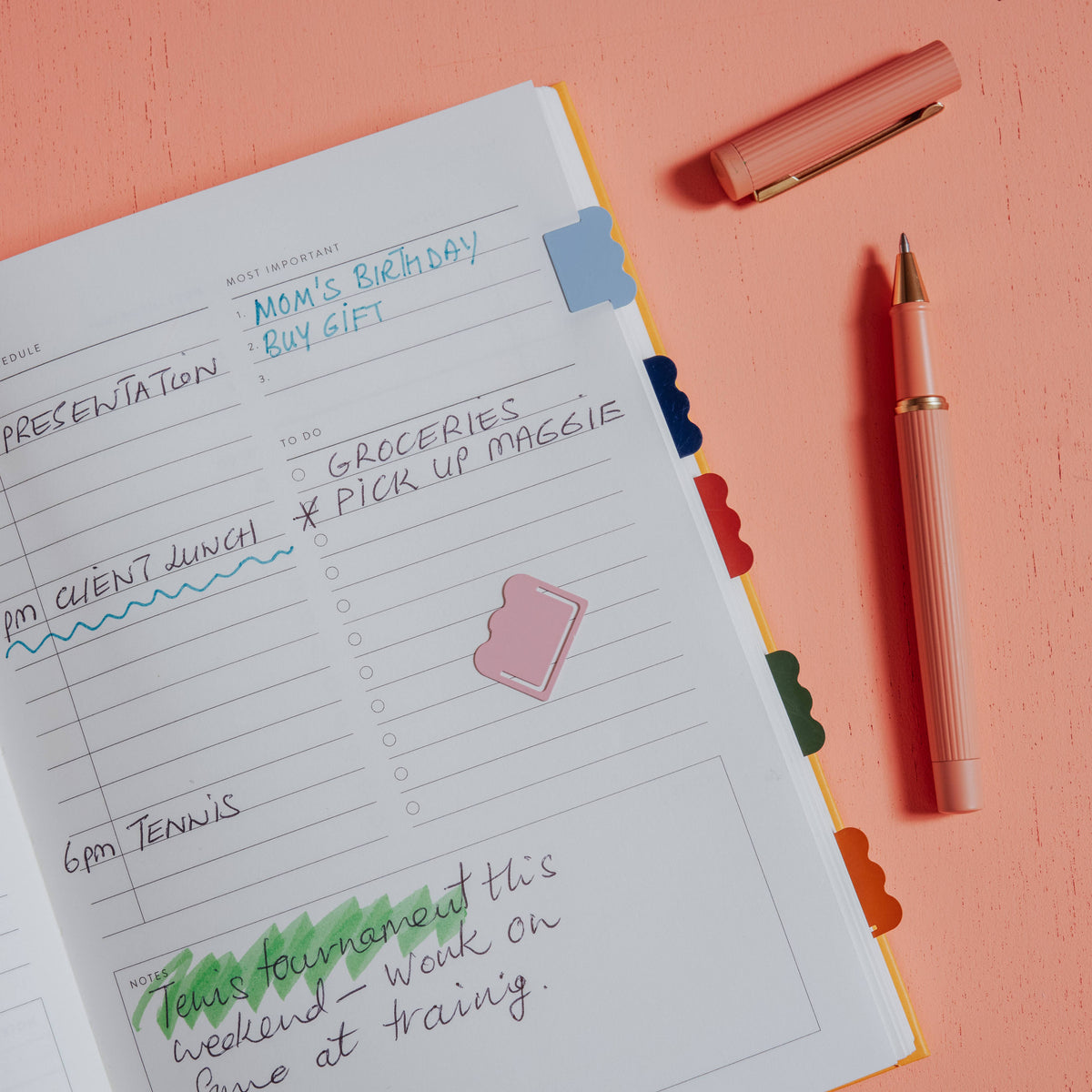 Metal Index Tabs ~ Cloud Multicolor