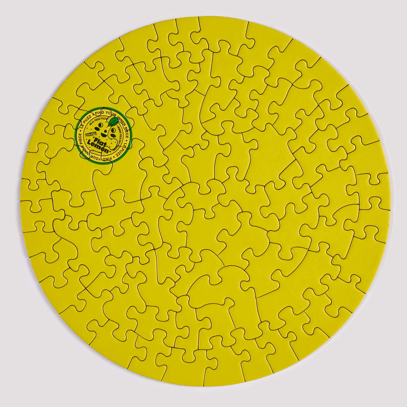 Round Puzzle (81 Pieces) ~ Flat Lemon