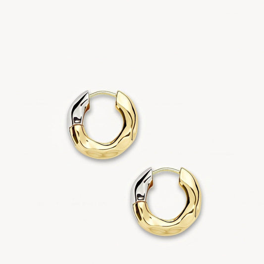 Wavy Chunky Hoops ~ 3/4 Gold