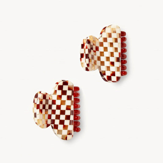 Twin Heirloom Claws ~ Tortoise Checker