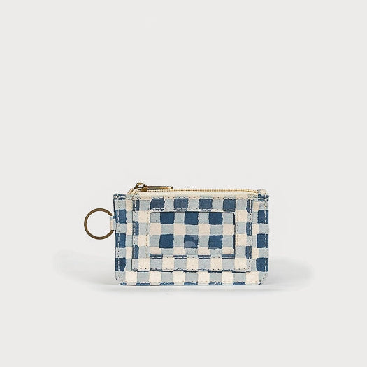 ID Pouch ~  Indigo Gingham